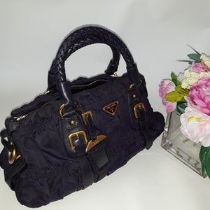 Prada purple navy handbag